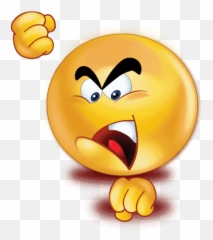 Gradient Angry Emoji PNG Photos Mart - Mad