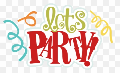 Transparent Party Time Clipart - Birthday Title Emoji