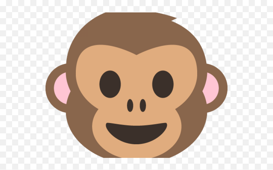 Download Hd Monkey Face Clipart - Cartoon Monkey Face Png Emoji,Emoji No Background