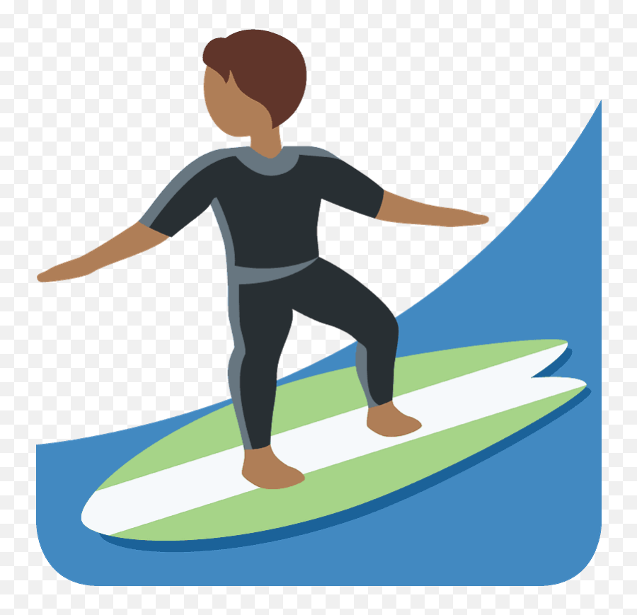 Person Surfing Emoji Clipart Free Download Transparent Png - Man Surfing Png,Cool Guy Emoji