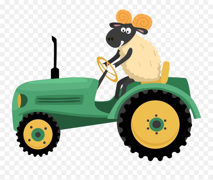 Ram And Tractor Clipart - Blue Tractor Clipart Cartoon Emoji,Tractor Emoji
