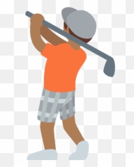 Person golfing emoji clipart Free download transparent PNG - For Golf