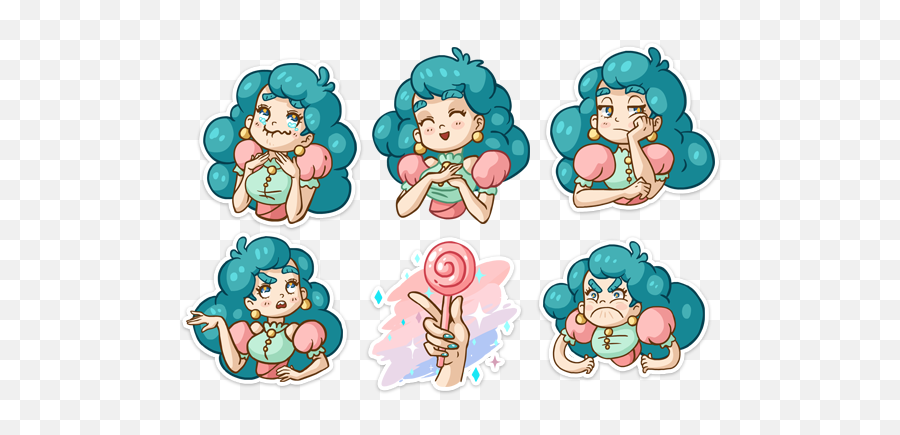 Download Set Of Stickers Sweet Tooth Vk Free - Fictional Character Emoji,Sweets Emoji