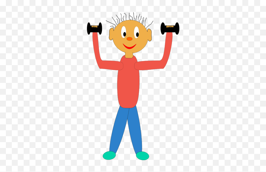 Weightlifting Cartoon Vector - Kids Exercising Clip Art Emoji,Weight Lifting Emojis