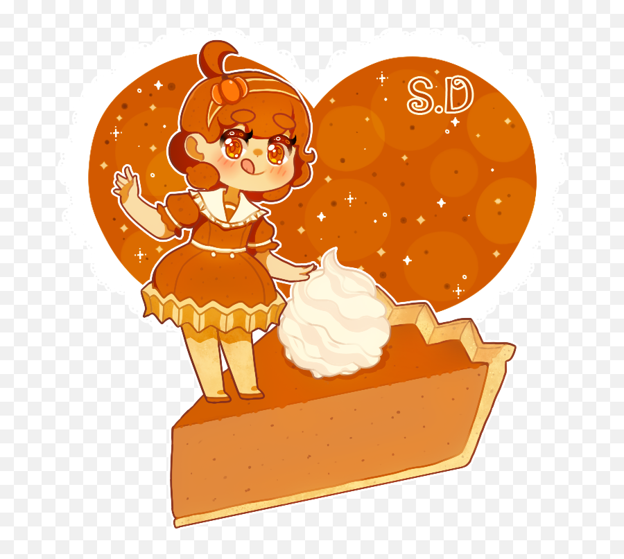 Download Hd Pumpkin Pie By Vocalo - Pumpkin Pie Chibi Emoji,Pumpkin Pie Emoji
