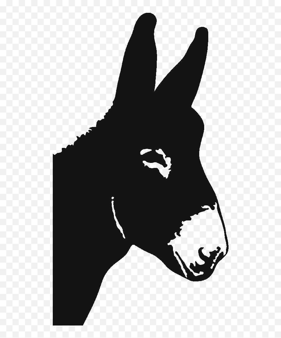 Clip Art Scalable Vector Graphics - Transparent Donkey Head Silhouette Emoji,Donkey Emoticon