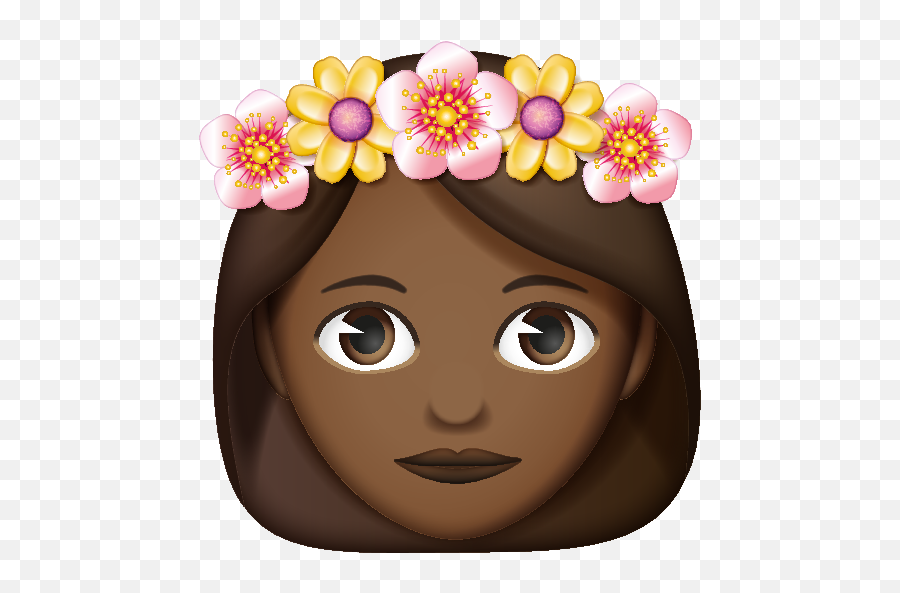 Woman With Flower Hairband - Woman Emoji,Flower In Hair Emoji
