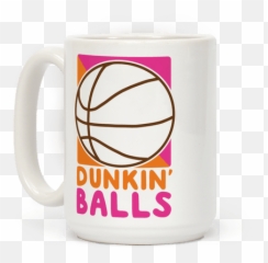 Funny Donut Pun T - Mug Emoji,Basketball Donut Coffee Emoji