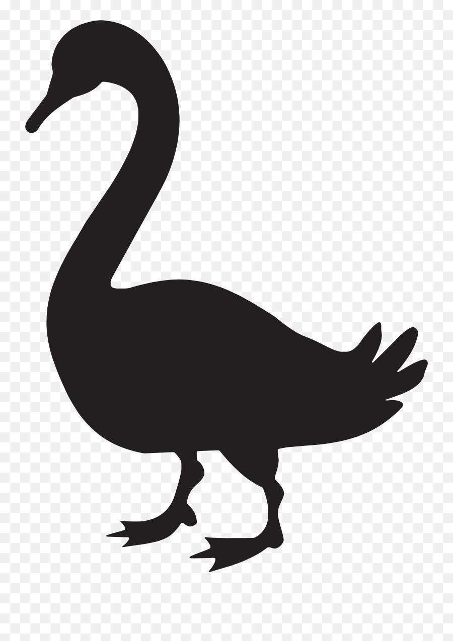 Goose Duck Silhouette Clip Art - Goose Silhouette Clip Art Emoji,Goose Emoji