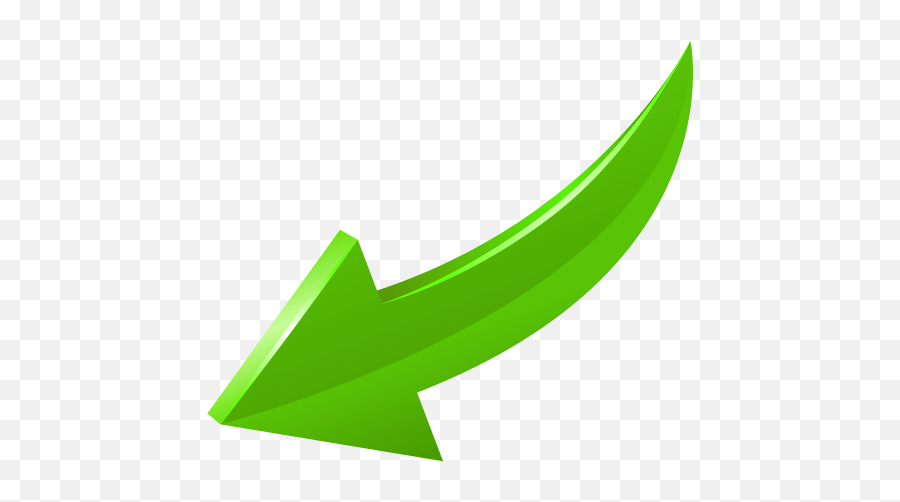 Arrow Green Curve Bottom Left Transparent Png - Green Arrow Transparent Background Emoji,Left Arrow Emoji