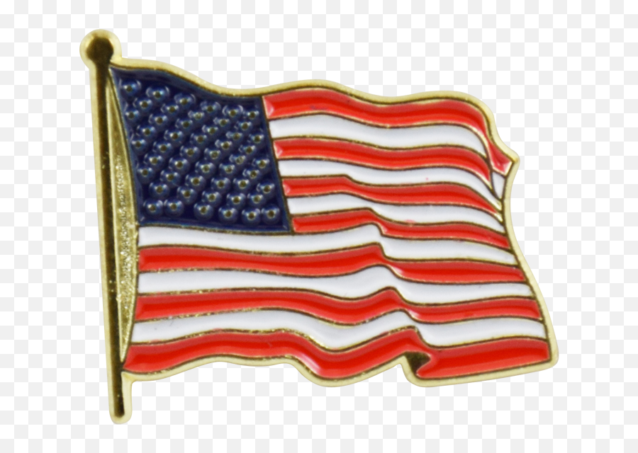 Waving American Flag Lapel Pin - American Flag Pin Png Emoji,Usa Flag And Ship Emoji