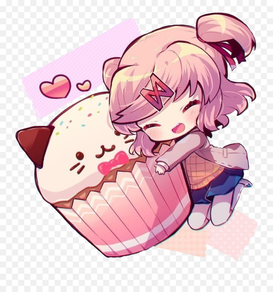 Anime Manga Animegirl Girl Mangagirl - Doki Doki Cupcake Emoji,Muffin Emoji