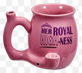 Her Royal HIGH - Ness Ceramic Pipe Mug Sip Puff Pass Emoji