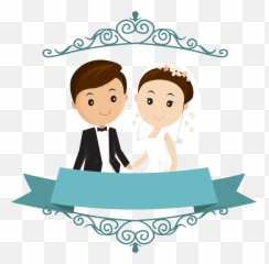 Wedding Png Clipart Bride And Groom - Cartoon Couple Emoji