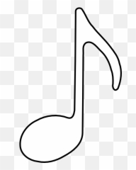Eighth Note Outline Clip Art - Vector Clip Art Online Music Note Symbol In White Emoji,Eighth Note Emoji
