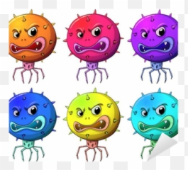 Scary monsters with thorns Sticker u2022 Pixers - We live to change Cartoon Emoji
