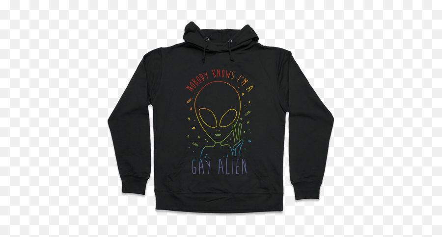 Gay Alien Hooded Sweatshirts Lookhuman - Motivation Hoodie Emoji,Gay Men Emoji