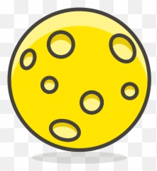 Full Moon Emoji Clipart - Icon