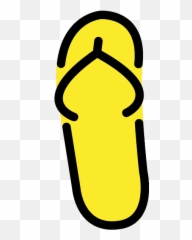 Thong Sandal Emoji Clipart - Chanclas Emoticon