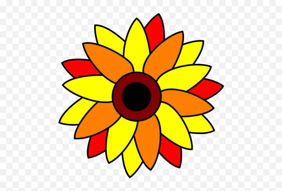 Sunflower Tatto Png Svg Clip Art For Web - Download Clip Flowers Template To Print Emoji,Sunflower Emoji Png