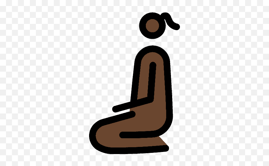Woman Kneeling Emoji Clipart - Human Skin Color,Kneeling Emoji
