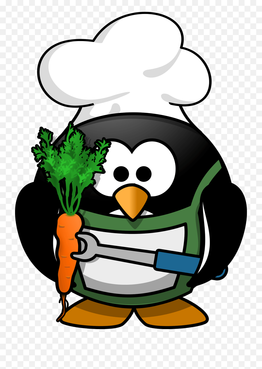 Veggie Penguin Clipart Free Download Transparent Png - Dibujo Pinguino Cocina Emoji,Veggie Emoji