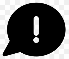 Error chat bubble interface exclamation mark warning - Warning Symbol Speech Bubble Emoji