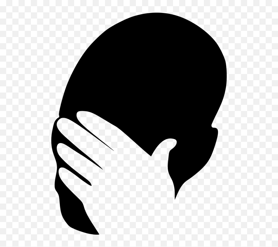 Ashamed Sad Silhouette - Face Palm Emoji Meme,Thinking Emoji Meme