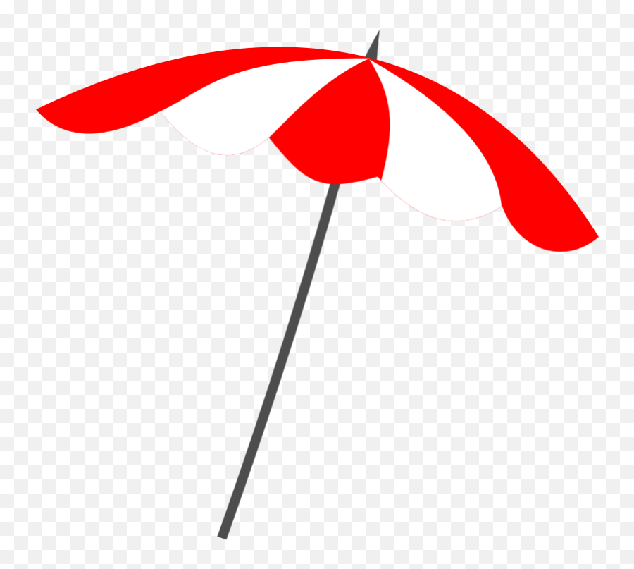 Red Beach Umbrella Clipart Free Clip - Beach Umbrella Clipart Png Emoji,Beach Umbrella Emoji