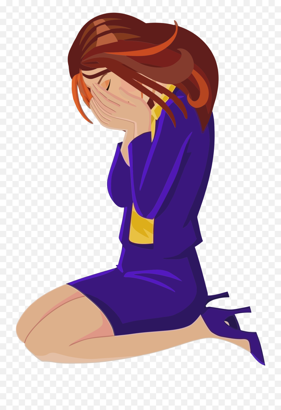 Sad Woman Crying Clipart - Woman Crying Clipart Emoji,Pregnant Lady Emoji
