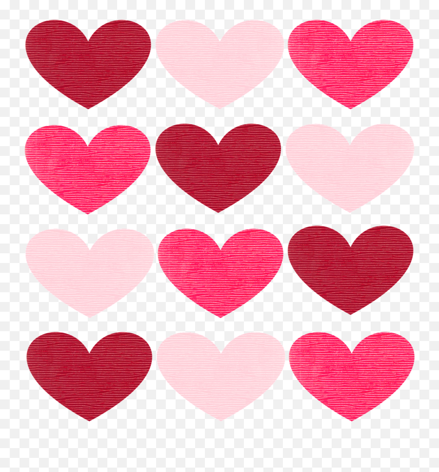 Day Hearts Fabric Pink - Valentines Day Hearts Emoji,Wedding Anniversary Emoji