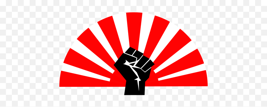 Fist With Sun Sign In Background Vector - Japan Rising Sun Png Emoji,Punching Fist Emoji