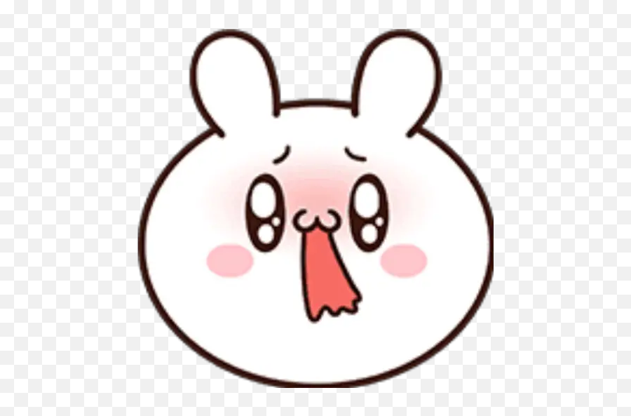 Moose The Rabbit Emoji Stickers For Whatsapp - Cartoon,Siren Emoji