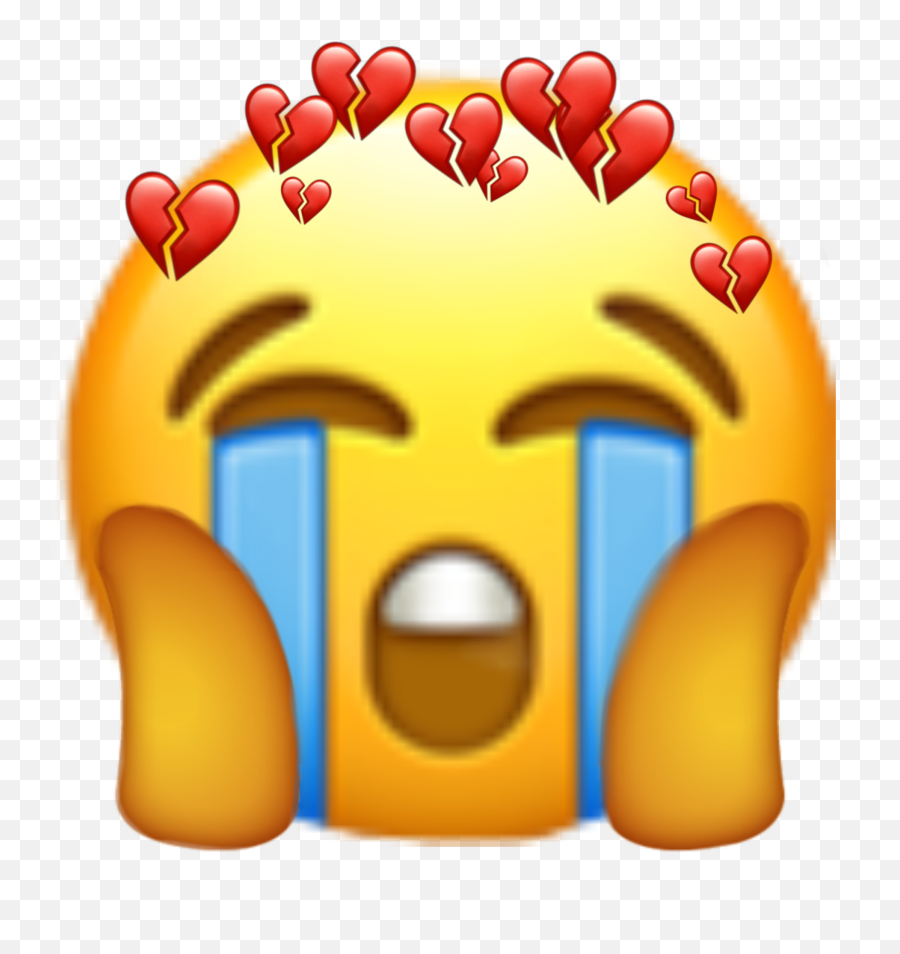 Edit Edited Emoji Emojis Hands Crying Broken Hearts Hea - Edited Emojis,Emoji Hands