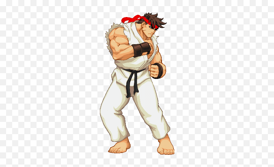 Version Stickers For Android Ios - Street Fighter Ryu Sprite Emoji,Martial Arts Emoji