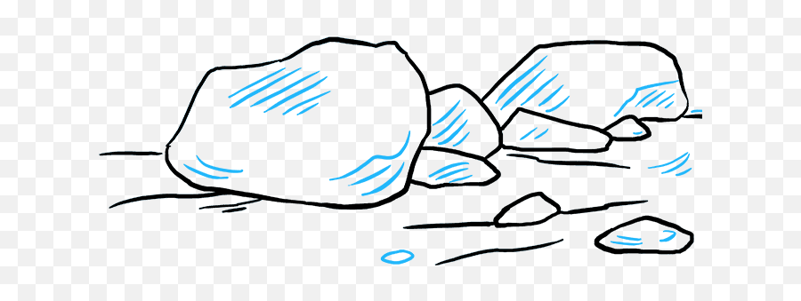 How To Draw Rocks - Really Easy Drawing Tutorial Easy Drawing Of Rocks Emoji,Stone Rock Emoji