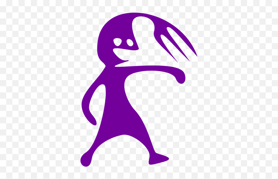Purple Comic Figure - Clip Art Emoji,Praying Emoticon