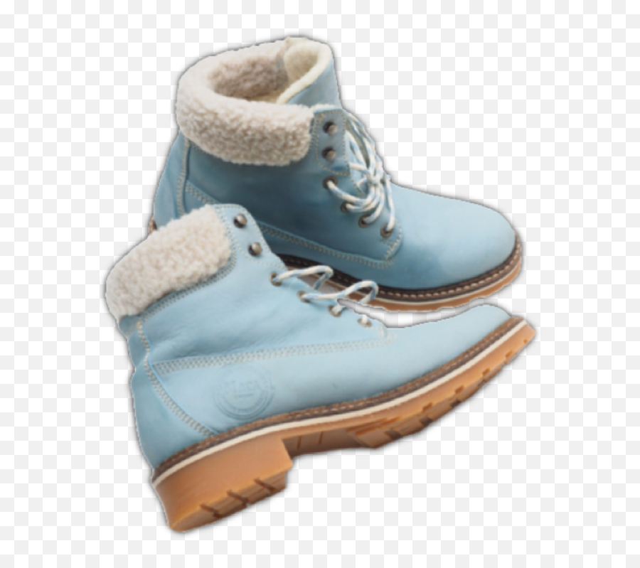 Boots Blue Fuzzy Timbs Freetoedit - Niche Meme Shoes Pngs Emoji,Timbs Emoji