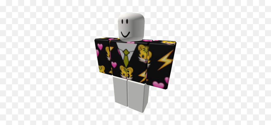 Heart And Lightning Bolt Emoji Suit - Roblox Trash Gang Shirt,Box With Cross Emoji