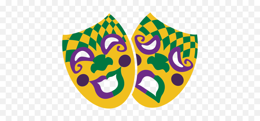 Mardigras Face Mask Happy And Sad Flat - Happy Emoji,Mardi Gras Emoji