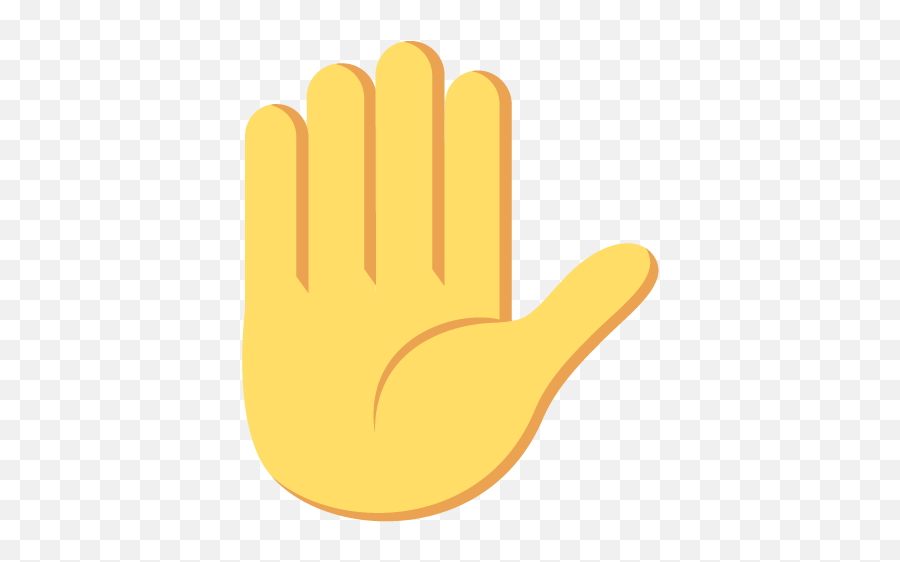 Raised Hand Emoji Emoticon Vector Icon - Raised Hand Emoji Vector,Hand Emojis