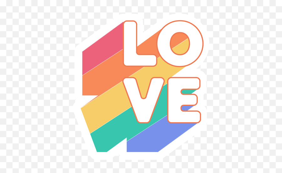 Love Rainbow Sticker - Transparent Png U0026 Svg Vector File Vertical Emoji,Rainbow Emoji Png