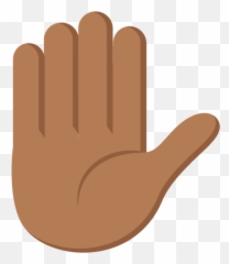 Raised Medium Dark Skin Tone Emoji Emoticon Vector Icon - Black Hands