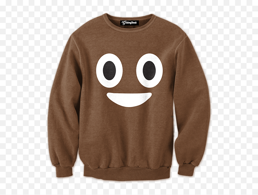 Emoji Poop Crewneck - Cannabis Ugly Christmas Sweater,Neck Emoji