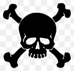 Skull And Crossbones Sticker - With Bones Crossed Emoji