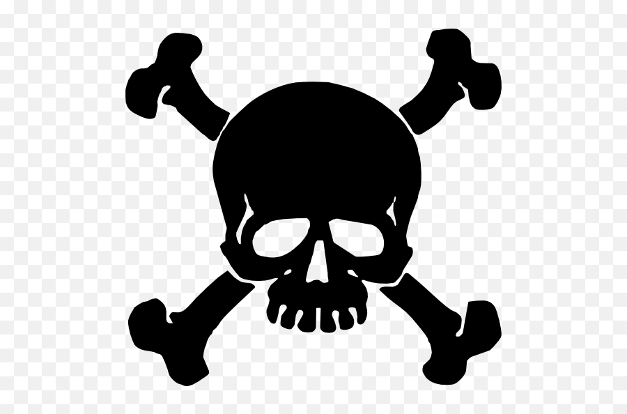 Skull And Crossbones Sticker - Skull With Bones Crossed Emoji,Skull And Crossbones Emoji