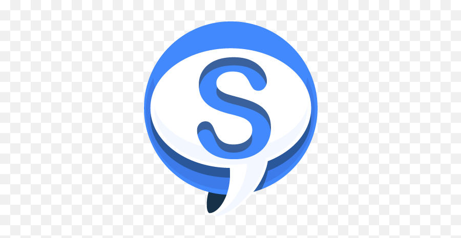 Animated Skype Icon - Animated Chat Image In Fluorescent Blue Png Logo Emoji,Skype Mooning Emoji