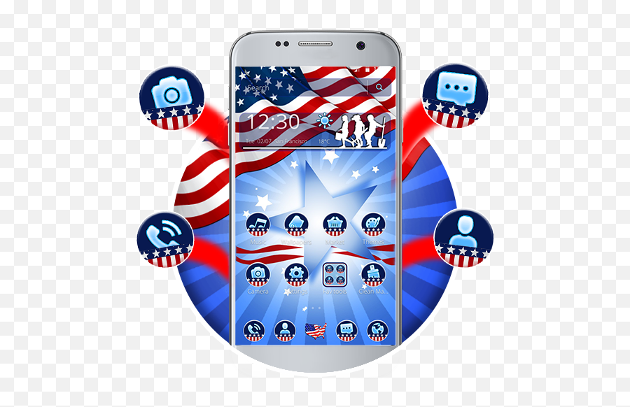 America Labour Day 2d Theme - Smartphone Emoji,Labor Day Emoji