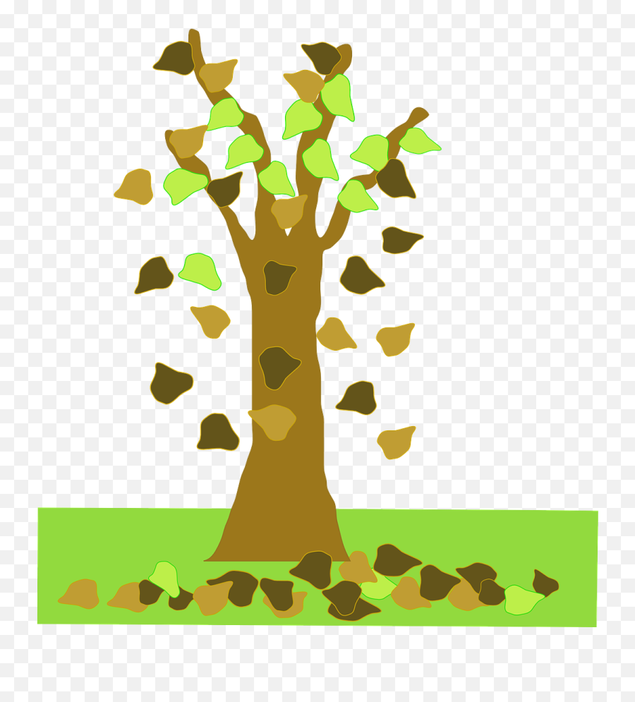 Tree Autumn Fall Plant Falling Leaves - Falling Tree Cartoon Leaves Emoji,Falling Leaves Emoji
