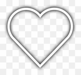 Download Free Png Simple Heart - White Heart Icon Transparent Emoji,Glowing Heart Emoji